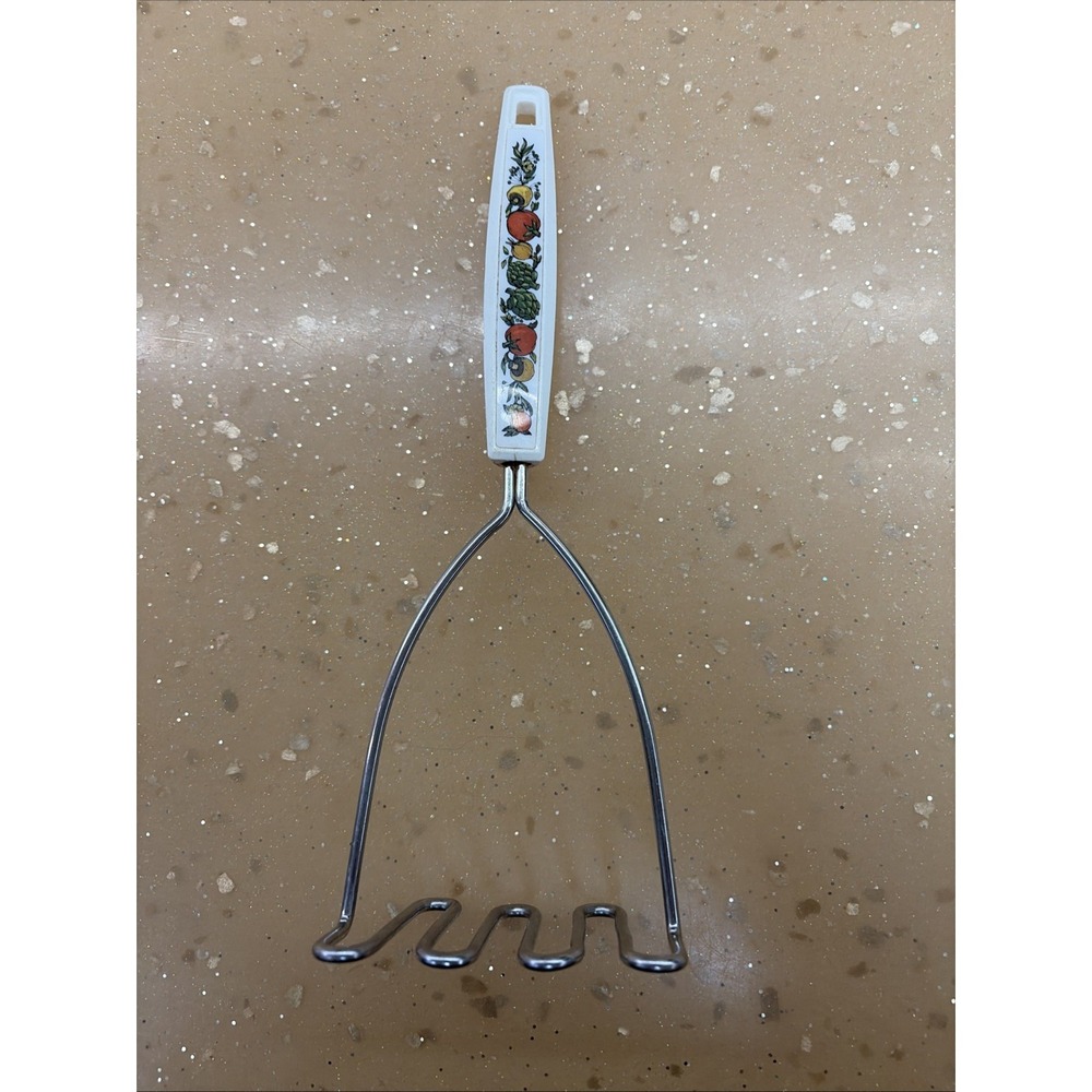 Vintage Ekco Spice of Life Potato Masher Stainless Steel USA Cutlery 1970's